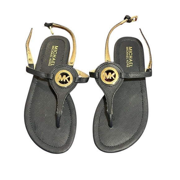 Michael Kors Navy blue and Gold Sandals - Picture 1 of 7